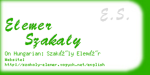 elemer szakaly business card